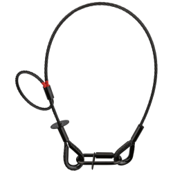 Safety Cable 5 mm - BGV-C1 600mm, Black Safety Cable 5 mm - BGV-C1 600mm, Black