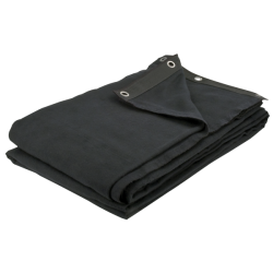 Backdrop Dekomolton 160 g/m² Black - 600 x 300 cm (W x H)