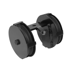 Eurotrack - Double Wheel Pulley 85 mm - black Eurotrack - Double Wheel Pulley 85 mm - black