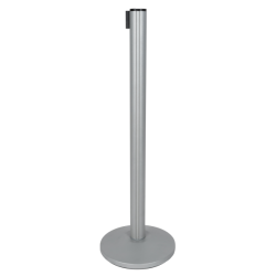 2 m Adjustable Crowd Barrier PRO Silver