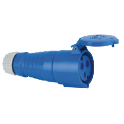 CEE Form 32 A/3-pin Socket female Blue