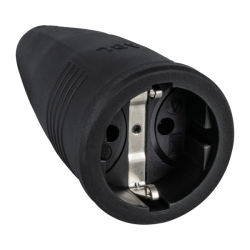 Rubber Schuko Connector Female 240 V - CEE 7/VII