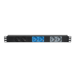 19" 1U CEE16A To 6x Sockets 3-phase Splitter 19" 1U CEE16A To 6x Sockets 3-phase Splitter