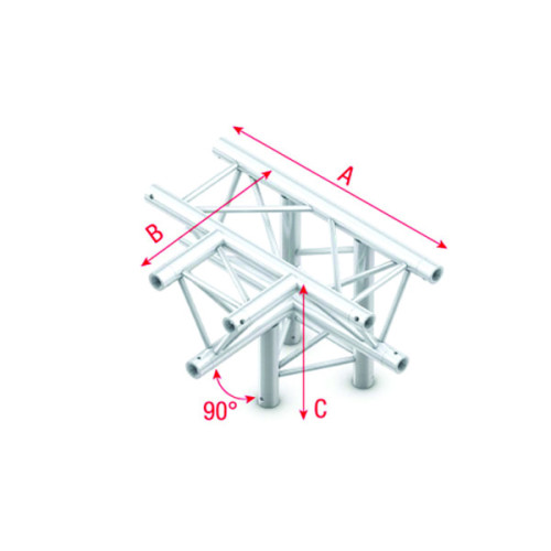 Pro-30 Triangle P Truss - T-Cross + down 4-way - 50 cm P (Milos Ø 29,8 mm compatible) Pro-30 Triangle P Truss - T-Cross + down 4-way - 50 cm P (Milos Ø 29,8 mm compatible)