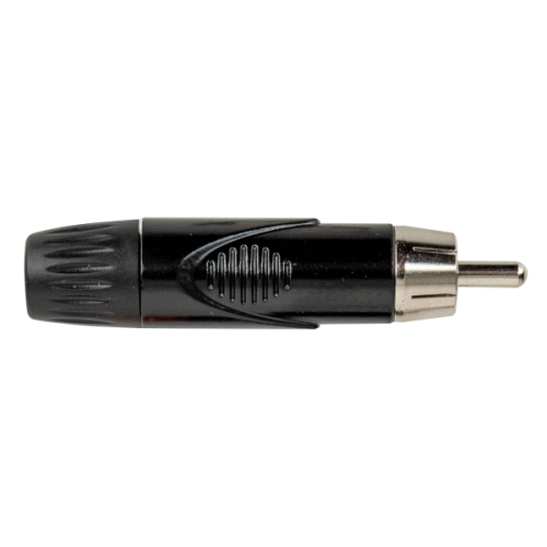 RCA Connector - Male - Black Housing Black end cap