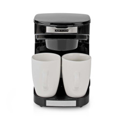 Compact Koffiezetapparaat | 2 Porseleinen kopjes | 0,25 l | 450 W | Automatische uitschakeling | Zwart