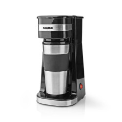 Koffiezetapparaat met één portie koffie | 0,4 l | 750 W | Geïsoleerde reisbeker | Automatische uitschakeling | Zwart