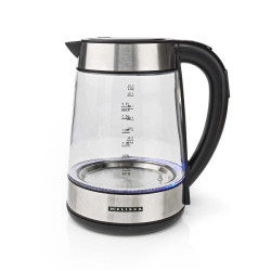 Digitale elektrische waterkoker | 1,7 l | 2200 W | Glas | 50/70/80/90/100 °C Voorinstellingen | 360° pirouette bodem | Verborgen verwarmingselement | Strix® regelaar | Keep-warm functie | Droogkookbeveiliging