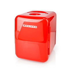 Draagbare minikoelkast | 6 blikjes / 4 l inhoud | 100-240 V / 12 V | Verwarmings-/koelfunctie | Draaggreep | Rood