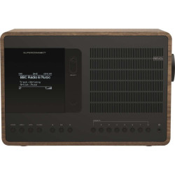 SuperConnect DAB+/FM en internetradio Walnoot-zwart
