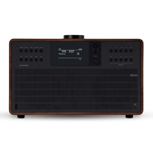 SuperCD Geluidssysteem met CD-speler DAB+ / FM / Internet / Bluetooth Walnoot-zwart