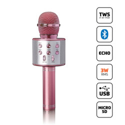 Karaokemicrofoon met Bluetooth-luidspreker, USB en Micro SD-speler