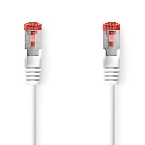 CAT6 Netwerkkabel | RJ45 Male | RJ45 Male | S/FTP | 20.0 m | Rond | LSZH | Wit | Label