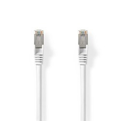 Cat 8.1 Netwerkkabel | S/FTP | RJ45 Male | RJ45 Male | 0.25 m | Rond | LSZH | Wit | Envelop