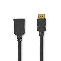 High Speed ​​HDMI™-Kabel met Ethernet | HDMI™ Connector | HDMI™ Output | 4K@60Hz | ARC | 10.2 Gbps | 1.00 m | Rond | PVC | Zwart | Label