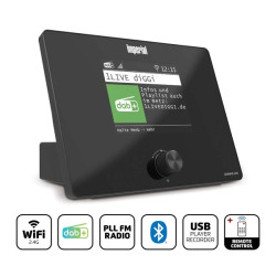 Compacte hybride radio (internet, DAB+, FM-hifituner) met Bluetooth®.
