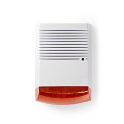 Dummy Beveiligingsalarm | IP44 | Batterij Gevoed | Buiten | Oranje / Wit