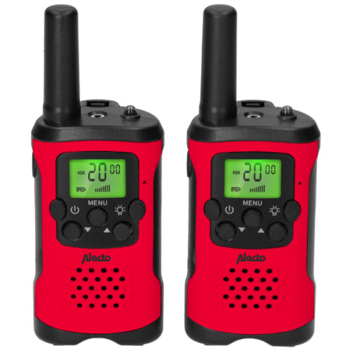 Set van 2 walkie talkies met bereik tot 7 kilometer Rood / Zwart