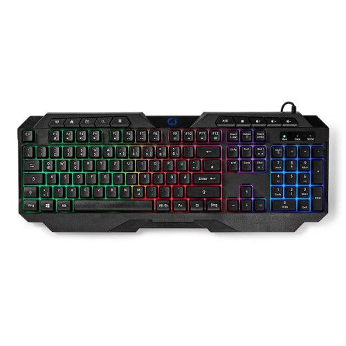 Bedraad Gaming Toetsenbord | USB Type-A | Membrane Toetsen | LED | QWERTZ | Duits | USB Gevoed | Lengte stroomkabel: 1.30 m | Multimedia