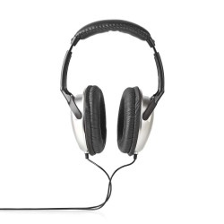 Bedrade Over-ear Koptelefoon | 3,5 mm | Kabellengte: 6.00 m | Volumebediening | Zilver / Zwart