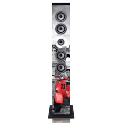 Speakertower met Bluetooth®, PLL FM-radio, USB- en SD-speler