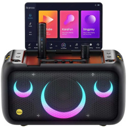 Break X1 draagbare karaokespeaker met 13,3" touchscreen en 2 draadloze microfoons 800 W