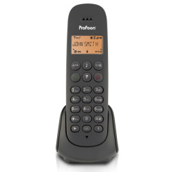 Draadloze telefoon met 1 handset Zwart