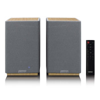 Boekenplankluidsprekers 2 x 40W Grijs