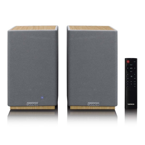 Boekenplankluidsprekers 2 x 40W Grijs