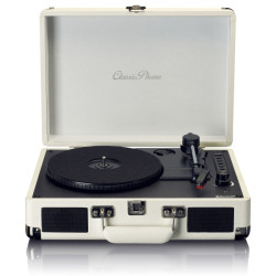 Bluetooth® platenspeler met ingebouwde luidsprekers Cream