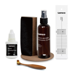 6-in-1 draaitafel accessoire set en luxe reinigingsset voor vinyl platen Premium Wood