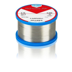 18640730 Felder solder wire, leaded, Sn60Pb39Cu1, 0.75mm, 500g, roll 18640730 Felder solder wire, leaded, Sn60Pb39Cu1, 0.75mm, 500g, roll