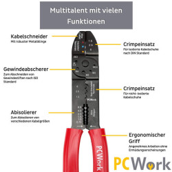 PCW04D crimping pliers, wire stripper, cable cutter, crimping tool, 4-in-1 combination pliers PCW04D crimping pliers, wire stripper, cable cutter, crimping tool, 4-in-1 combination pliers