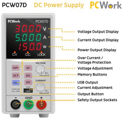 PCW07D Laboratory switching power supply, DC, 0-50V, 0-6A PCW07D Laboratory switching power supply, DC, 0-50V, 0-6A