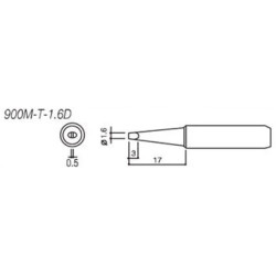 900M-T-1.6D Soldering Tip 900M-T-1.6D Soldering Tip
