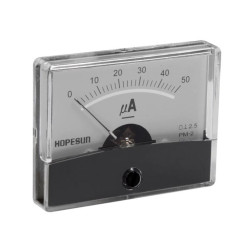 Analoge paneelmeter voor DC stroommetingen 50µa Cc / 60 X 47Mm