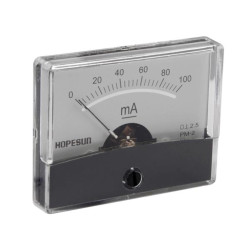 Analoge paneelmeter voor DC stroommetingen 100mA CC / 60 x 47mm