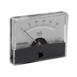 Analoge paneelmeter voor DC stroommetingen 50mA CC / 60 x 47mm