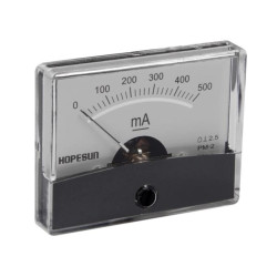 Analoge paneelmeter voor DC stroommetingen 500mA CC / 60 x 47mm