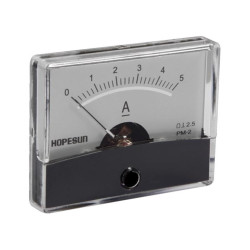 Analoge paneelmeter voor DC stroommetingen 5A CC / 60 x 47mm