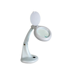 Bureaulamp met vergrootglas - 3+12 dioptrie - 12 W - wit Bureaulamp met vergrootglas - 3+12 dioptrie - 12 W - wit