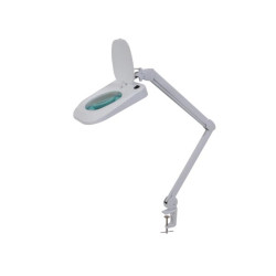 LED bureauwerklamp met vergrootglas - 5 dioptrie - 10 W - 60 LED's - wit