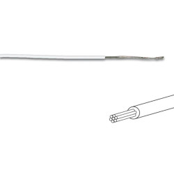 MONTAGEDRAAD -  ø 1.4 mm - 0.2 mm² - MEERADERIG - WIT