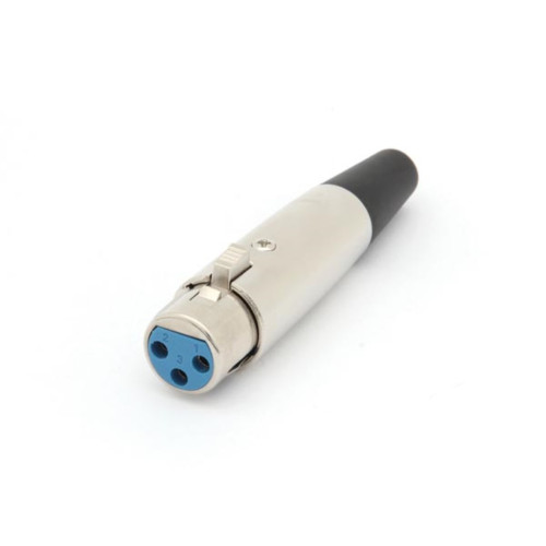 VROUWELIJKE 3P XLR PLUG - VERNIKKELD