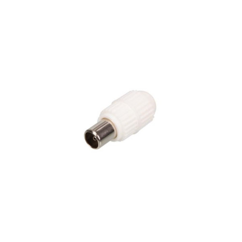 TV-PLUG MANNELIJK 9.5mm/2.3mm - PLASTIEK - WIT TV-PLUG MANNELIJK 9.5mm/2.3mm - PLASTIEK - WIT