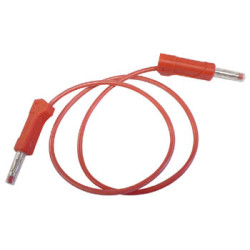 KABEL MET BANAANPLUGGEN / ROOD 50cm KABEL MET BANAANPLUGGEN / ROOD 50cm