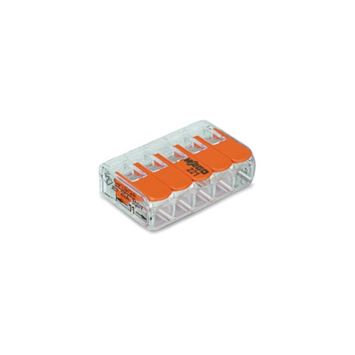 COMPACTE VERBINDINGSKLEM 5 x 0.2 - 4 mm² VOOR ALLE KABELSOORTEN COMPACTE VERBINDINGSKLEM 5 x 0.2 - 4 mm² VOOR ALLE KABELSOORTEN
