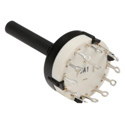 DRAAISCHAKELAAR 1P / 12 STANDEN - SOLDEERAANSLUITINGEN DRAAISCHAKELAAR 1P / 12 STANDEN - SOLDEERAANSLUITINGEN