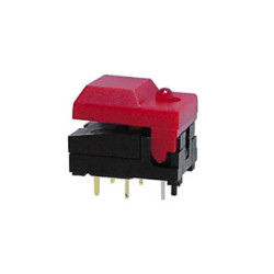 DIGITAST DIP DRUKSCHAKELAAR BLAUWE AFDEKKAP - RODE LED DIGITAST DIP DRUKSCHAKELAAR BLAUWE AFDEKKAP - RODE LED