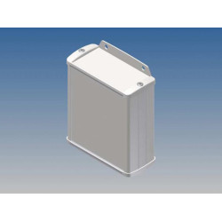 ALUMINIUM BEHUIZING - WIT - 100 x 85.8 x 36.9 mm - met flens ALUMINIUM BEHUIZING - WIT - 100 x 85.8 x 36.9 mm - met flens